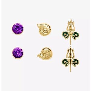 Disney Ursula Gold and Jewel Tone Earring Set